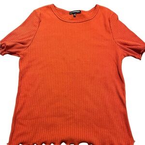 Mexican Brand Thinner Orange Ruffle End Top